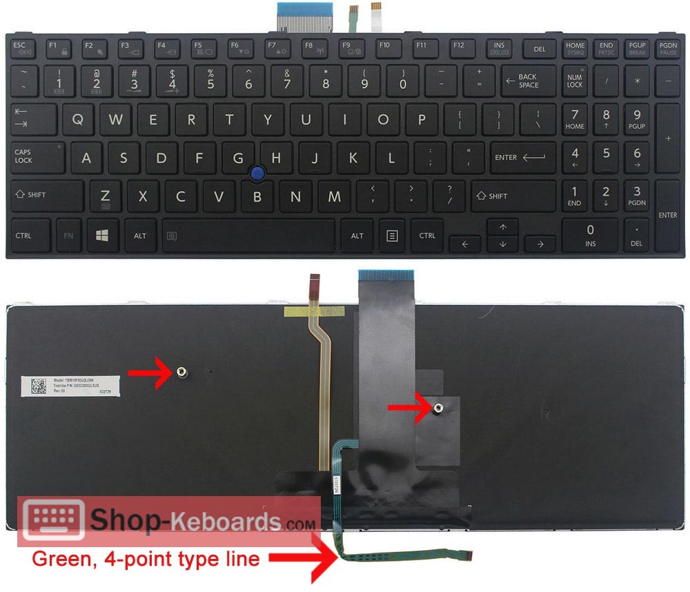 Toshiba TECRA Z50-C-14T  Keyboard replacement
